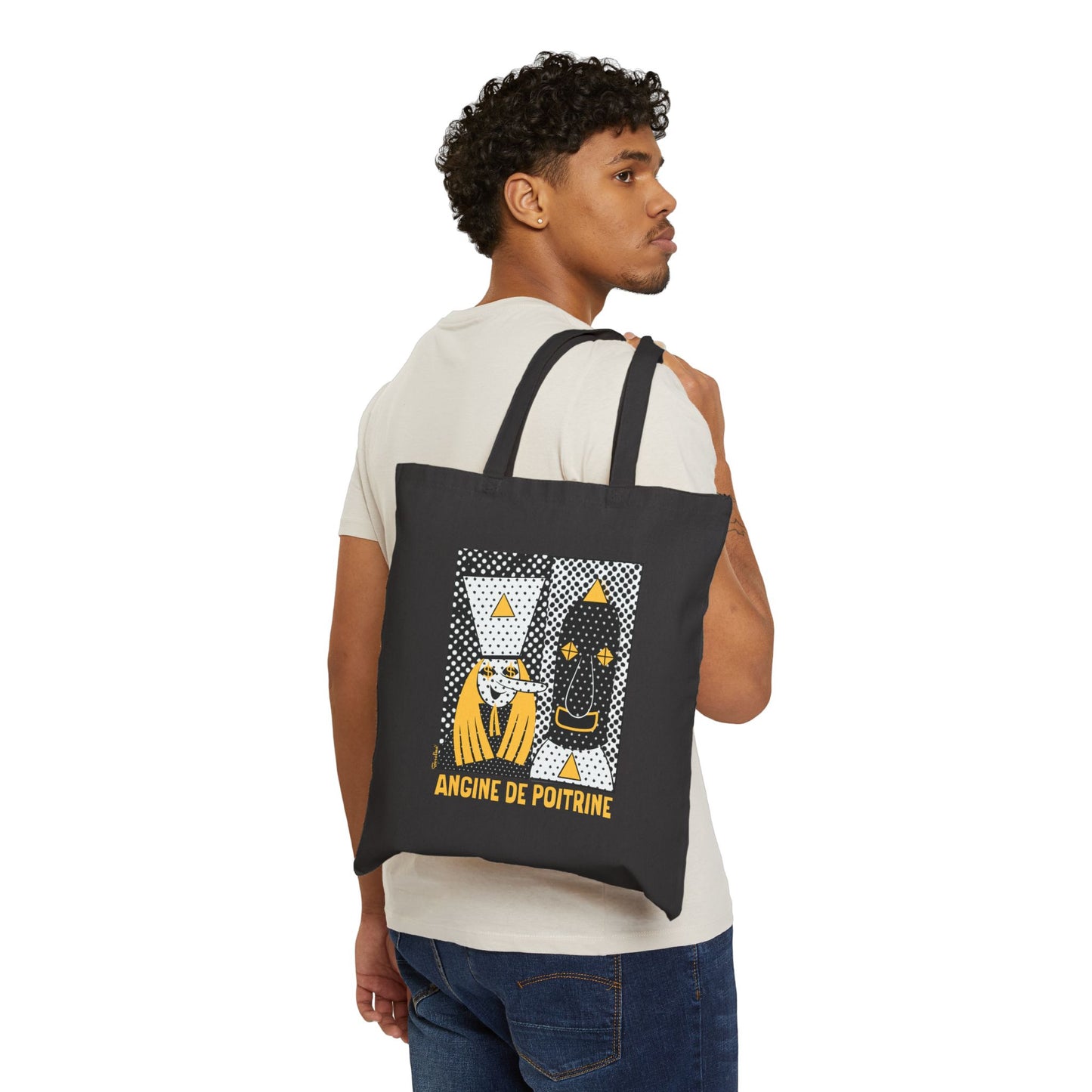 Angine de Poitrine; Tote Bag in natural or black