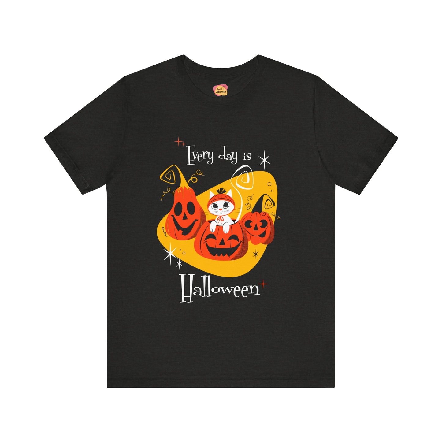 Cat and Pumpkins, Unisex T-shirt