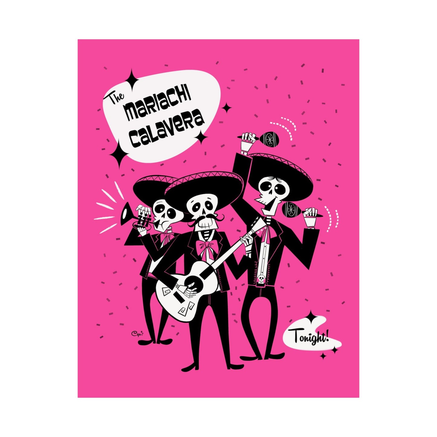 Mariachi Calaveras, rectangular poster