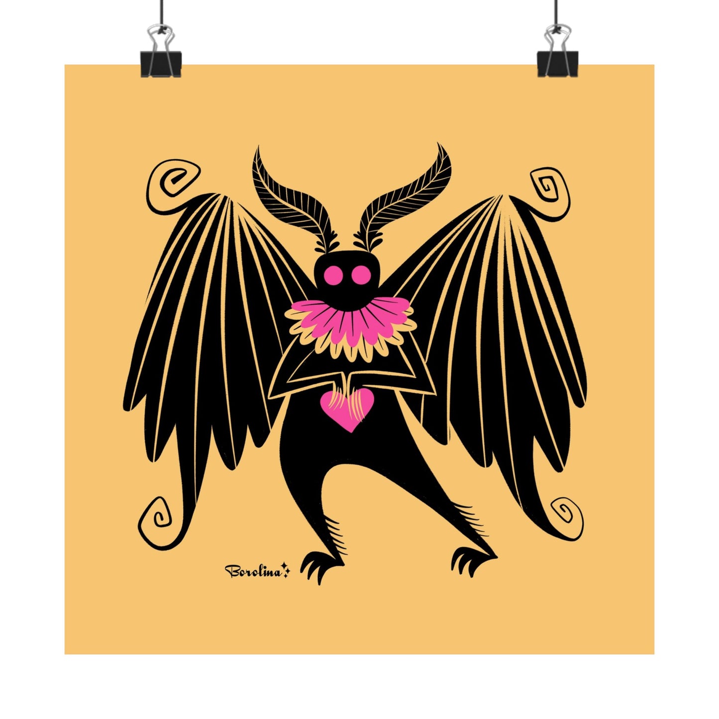 Mothman; Square art print