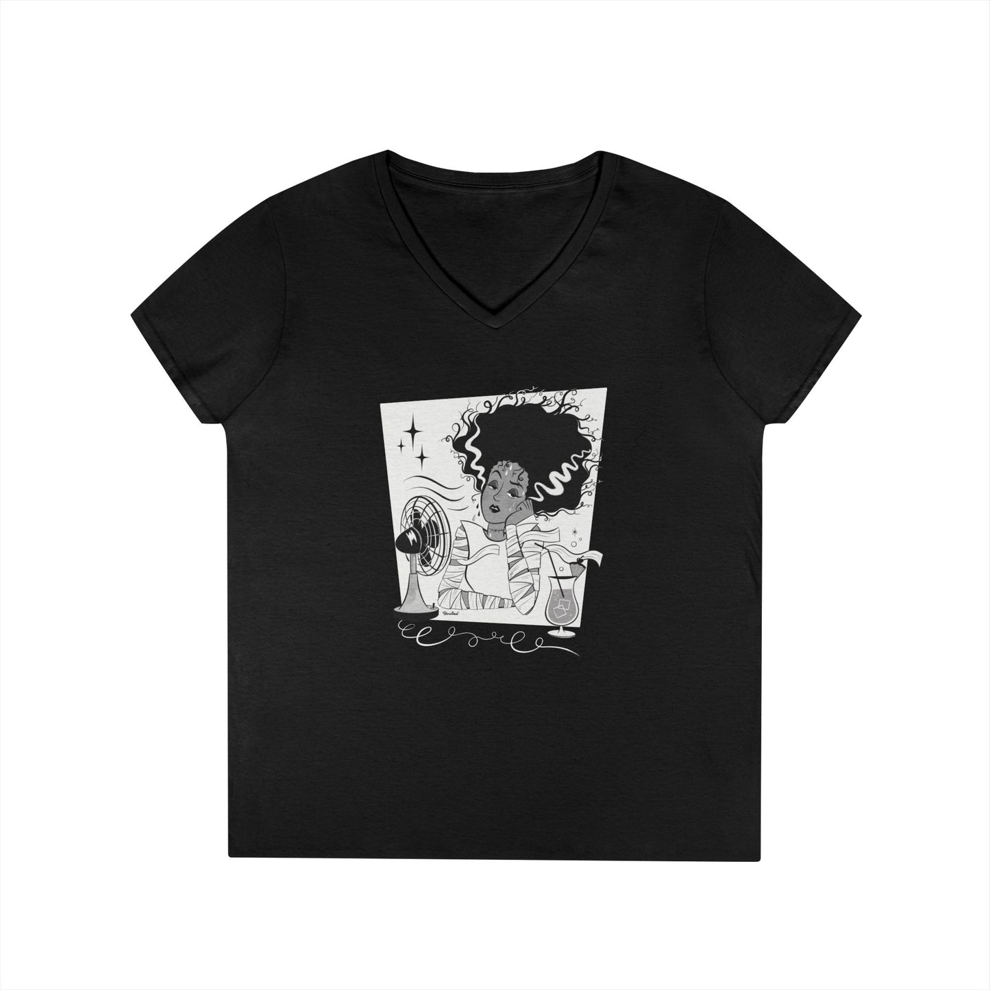 Classic Spooky Bride, V Neck t-shirt