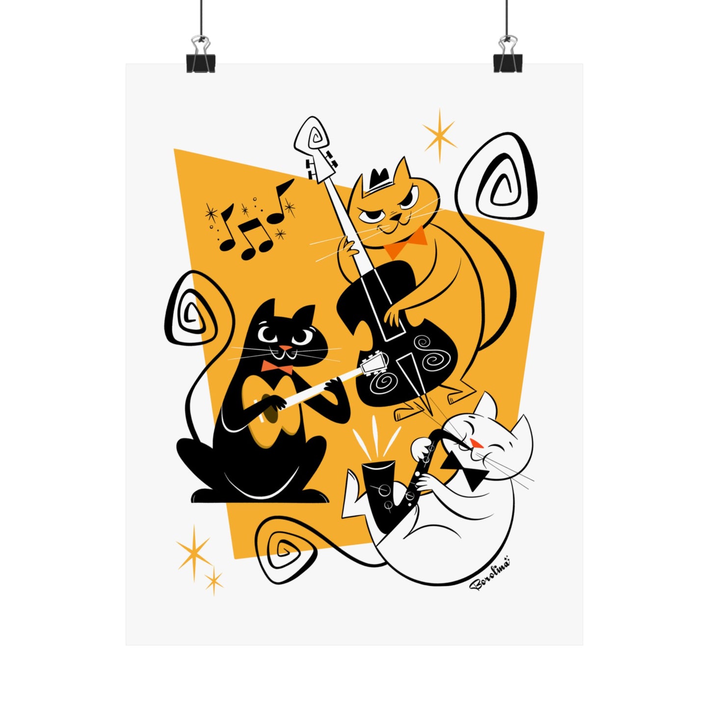 Cat Jazz Band, Art Print