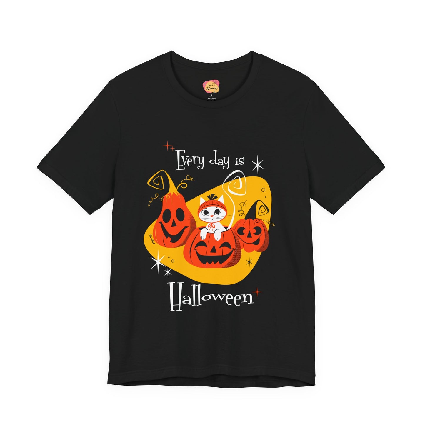 Cat and Pumpkins, Unisex T-shirt