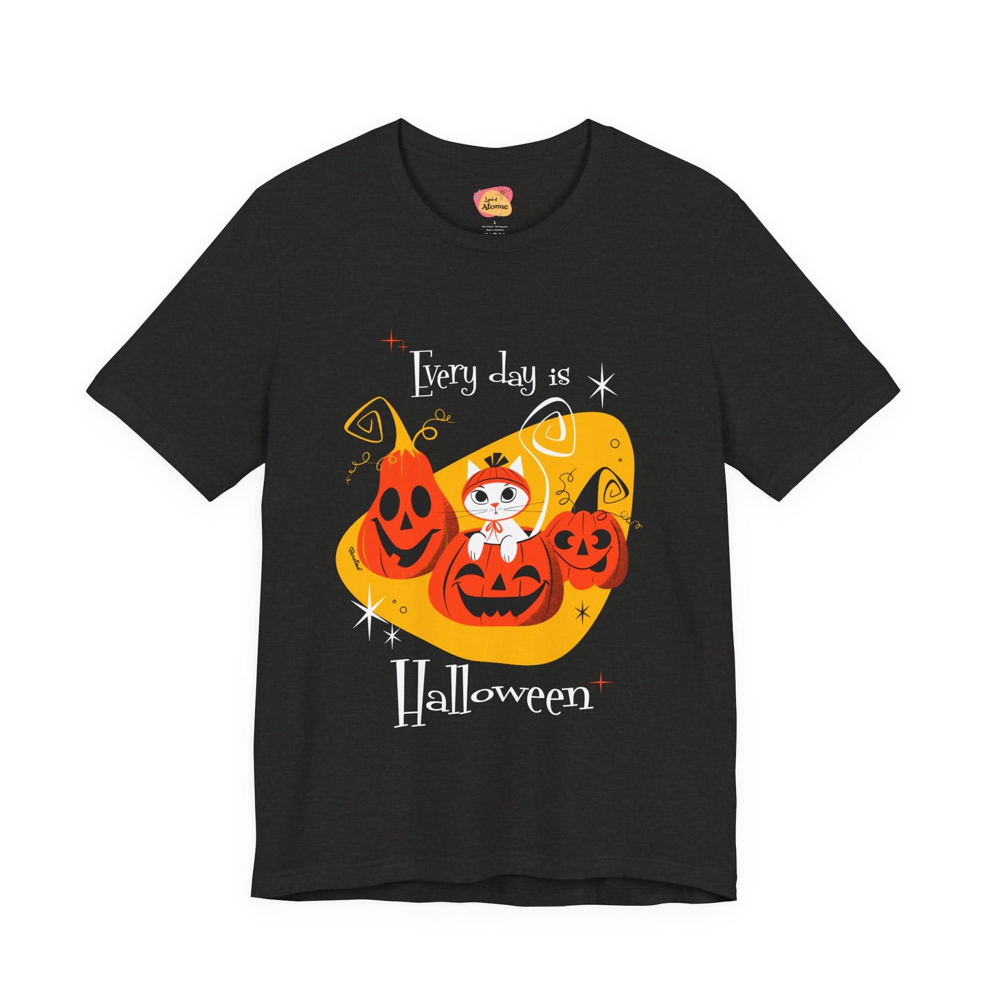 Cat and Pumpkins, Unisex T-shirt