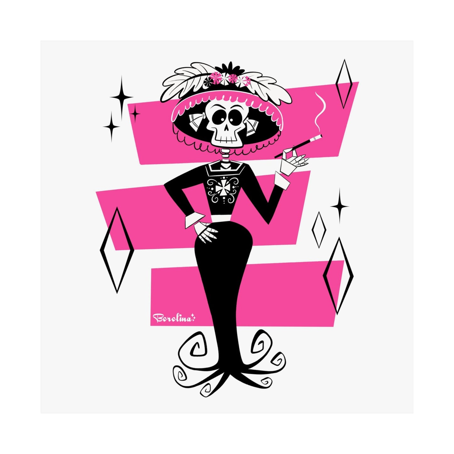 Catrina, square art print