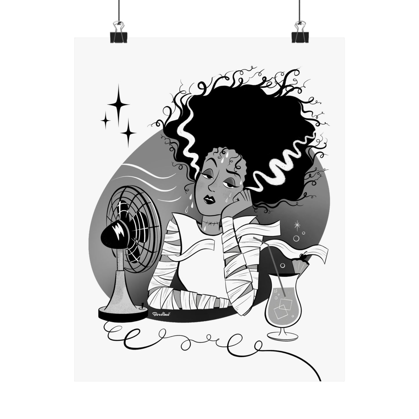Classic Spooky Bride, rectangular poster