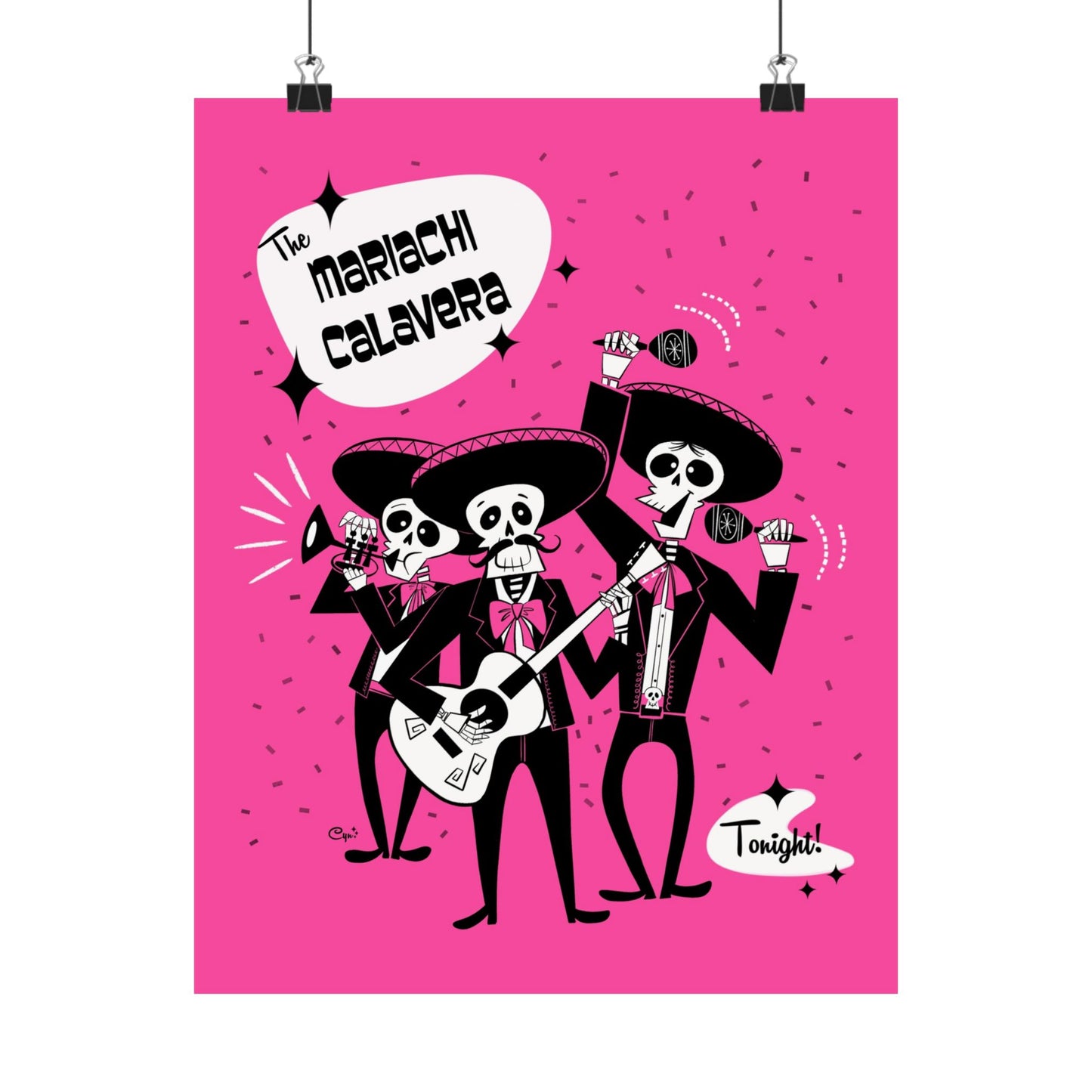 Mariachi Calaveras, rectangular poster