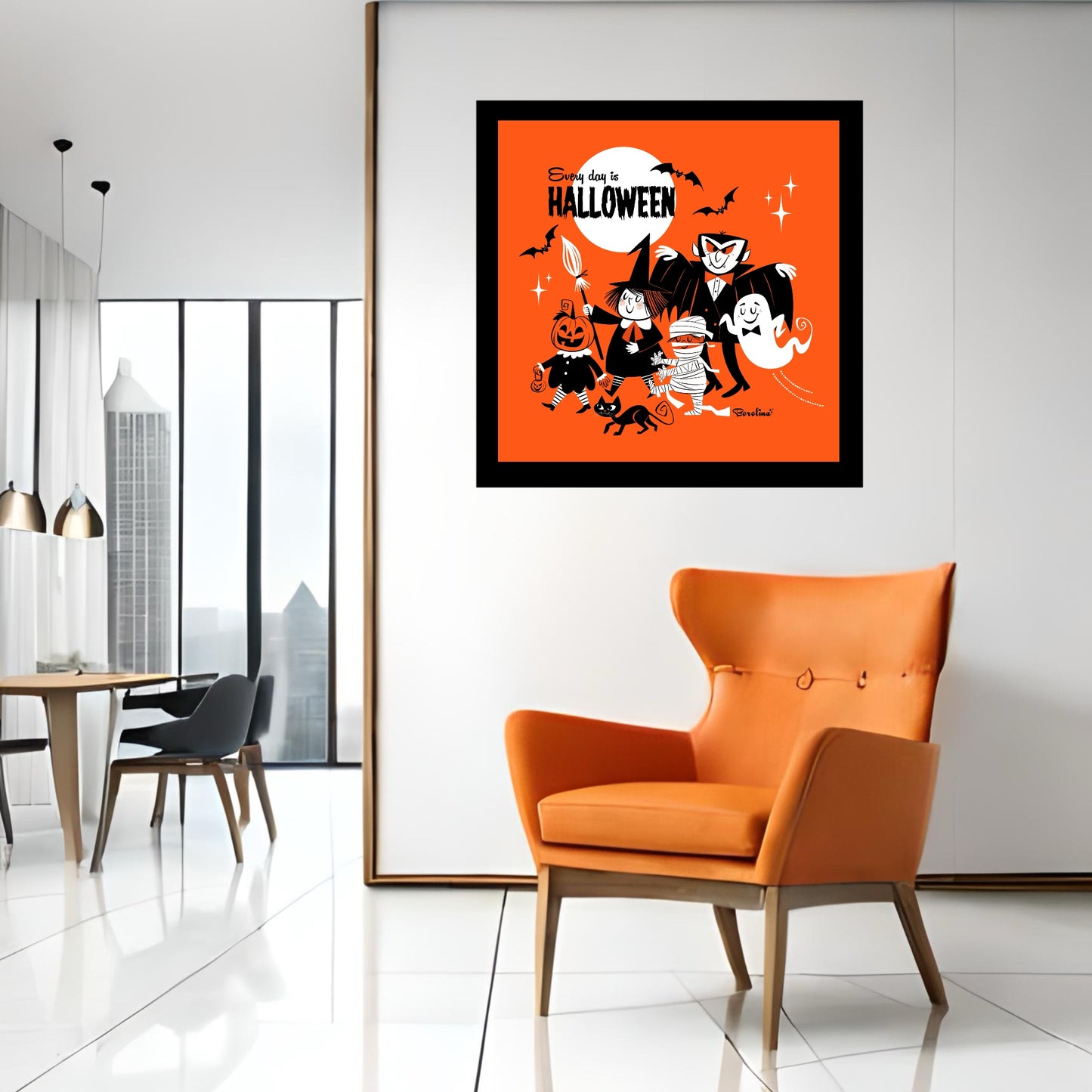 Halloween Parade, square art print