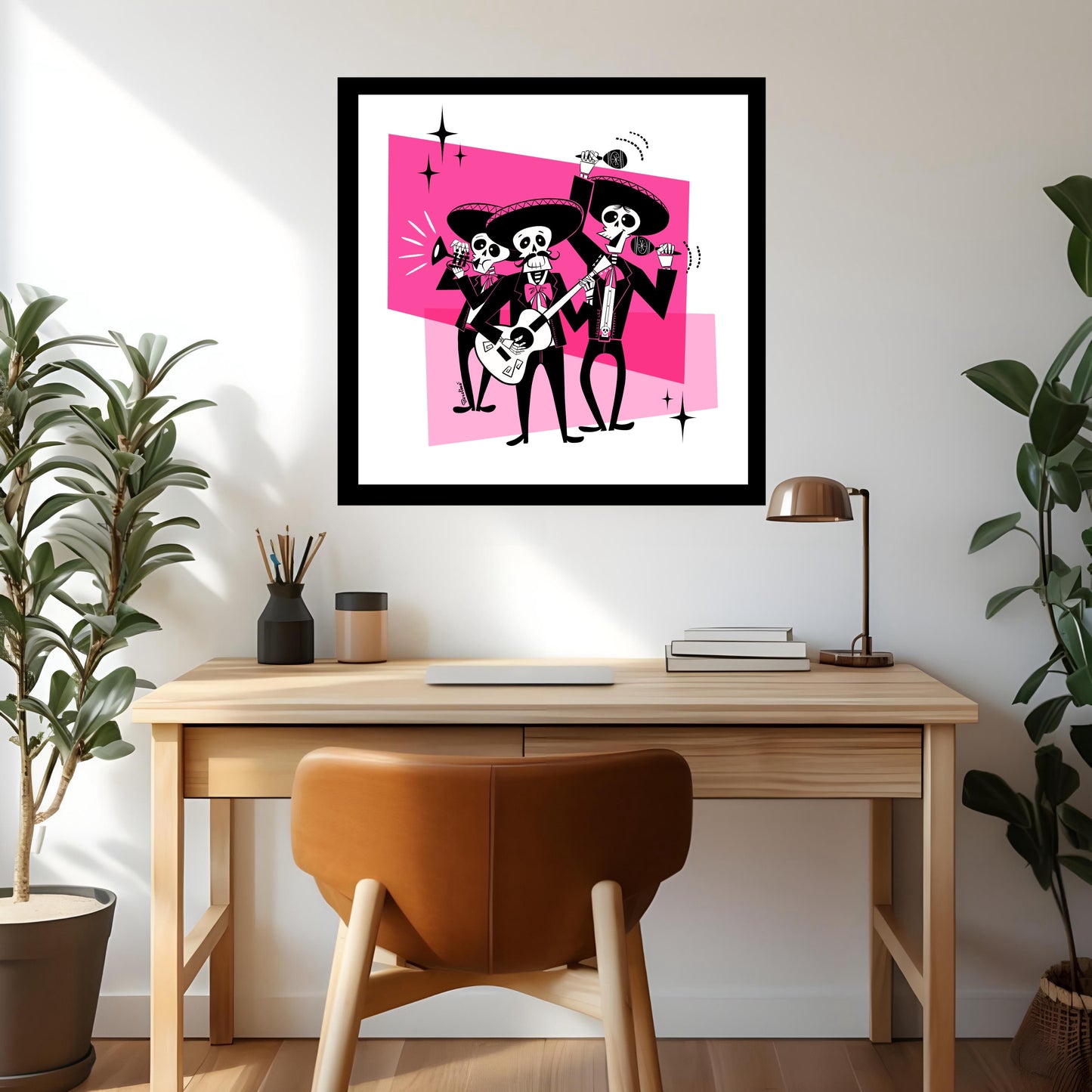 Mariachi Calaveras, square print