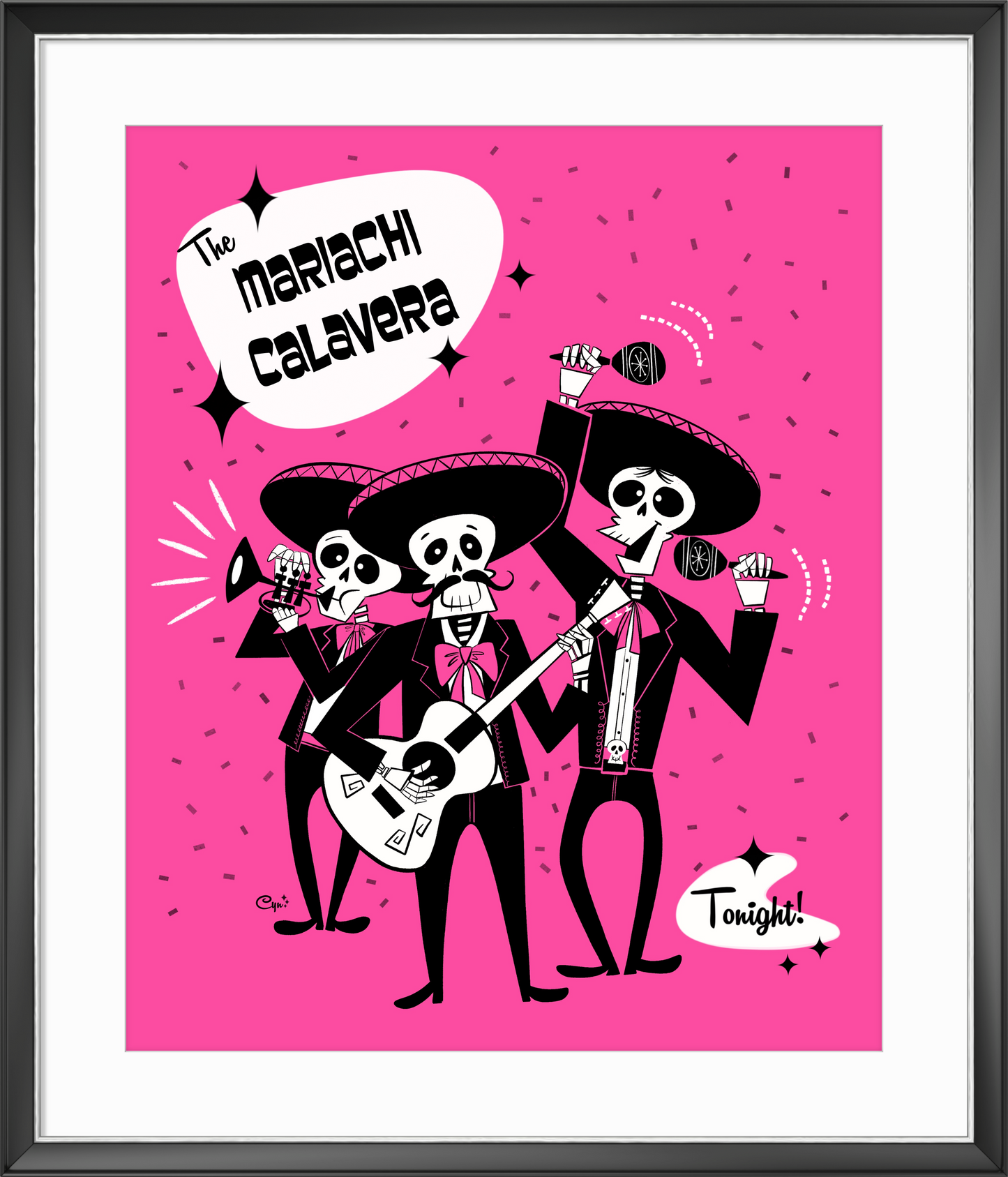 Mariachi Calaveras, rectangular poster