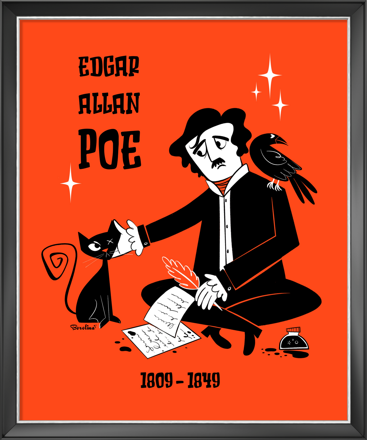 Edgar Allan Poe; rectangular art print