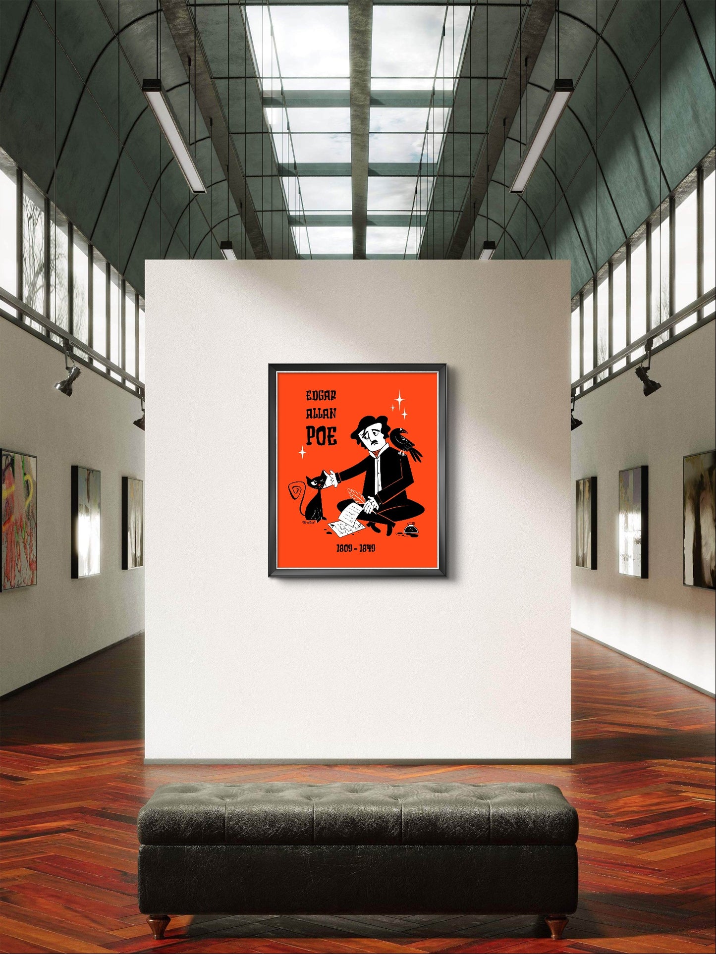 Edgar Allan Poe; rectangular art print
