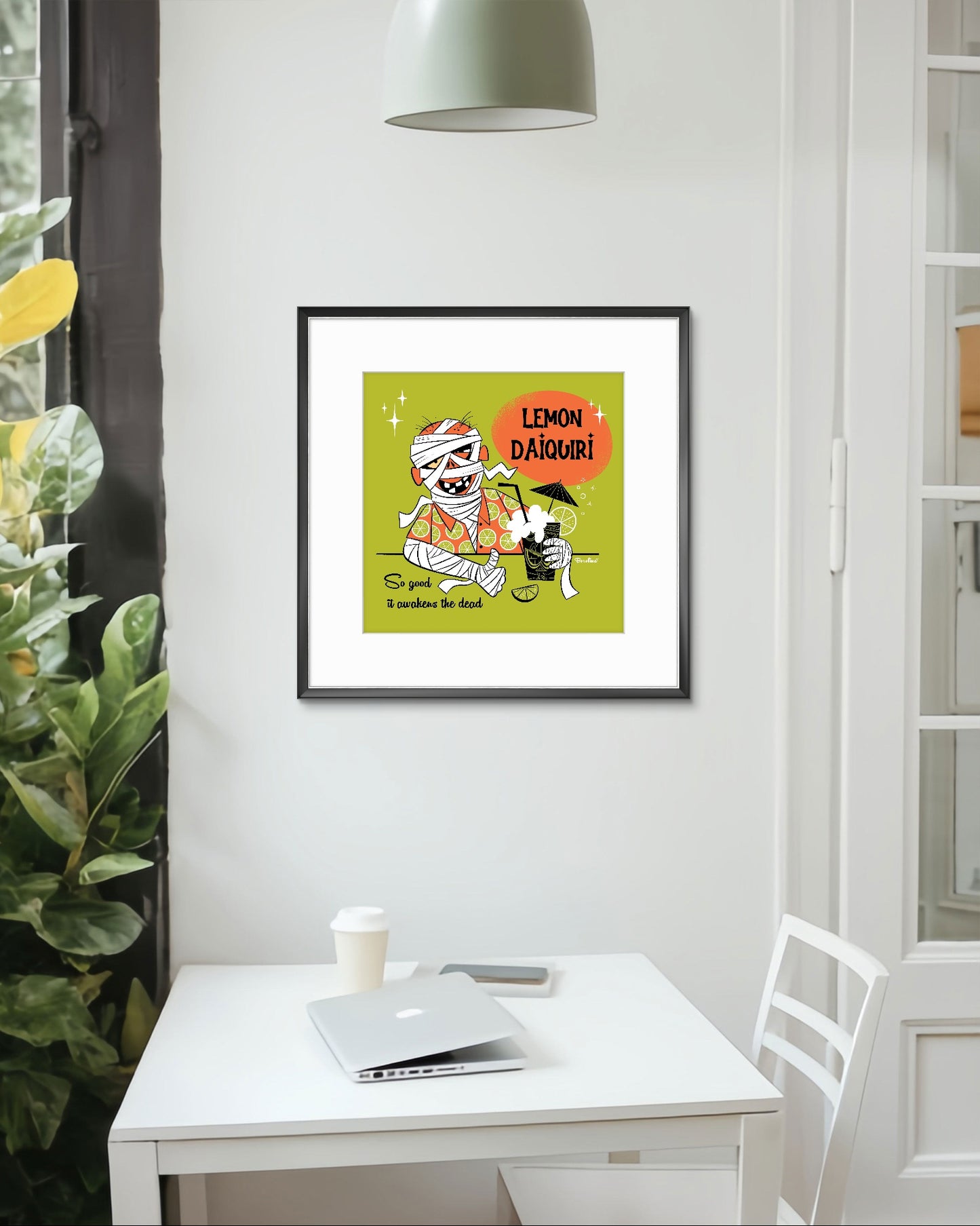 Lemon Daiquiri Mummy, square art print