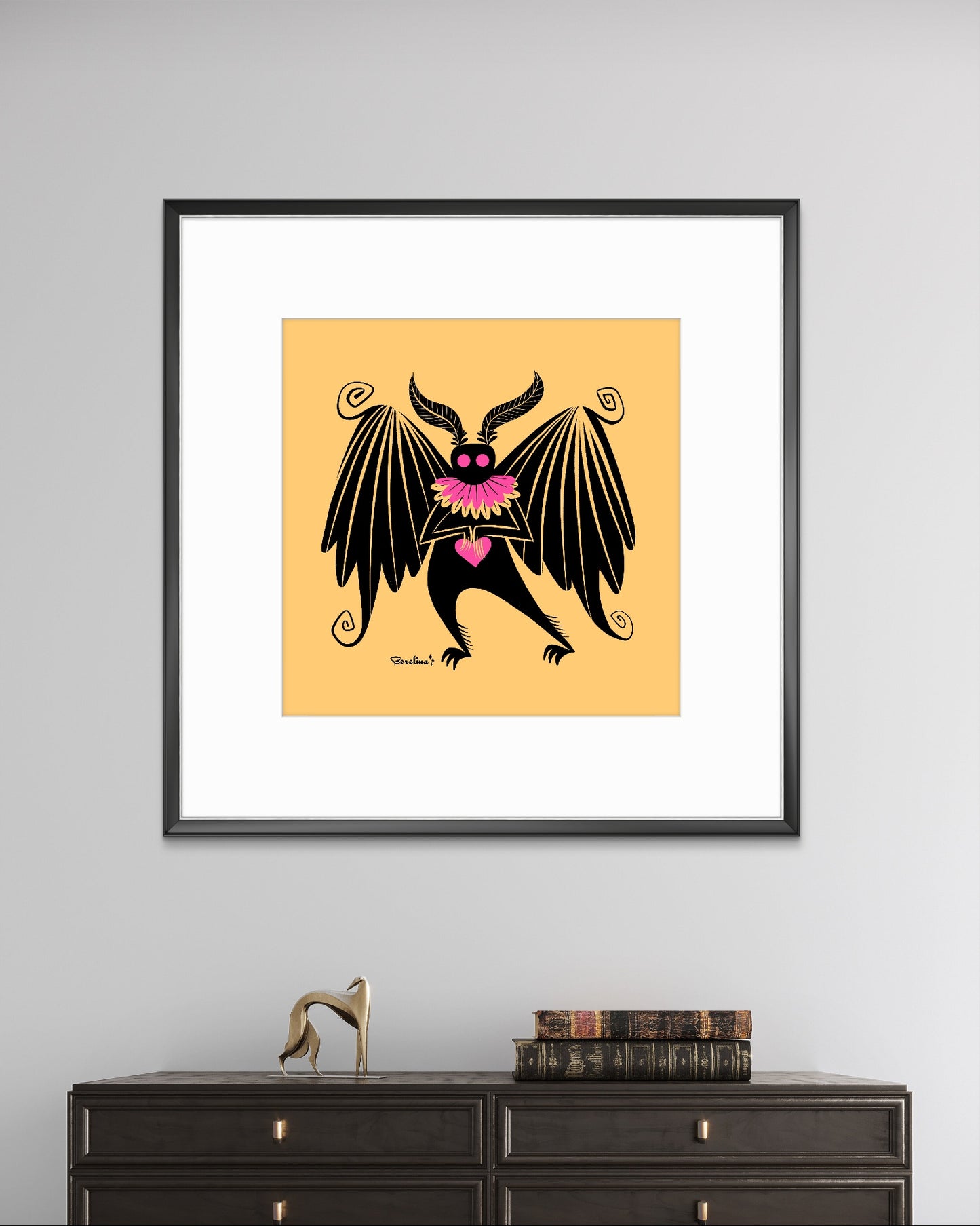 Mothman; Square art print