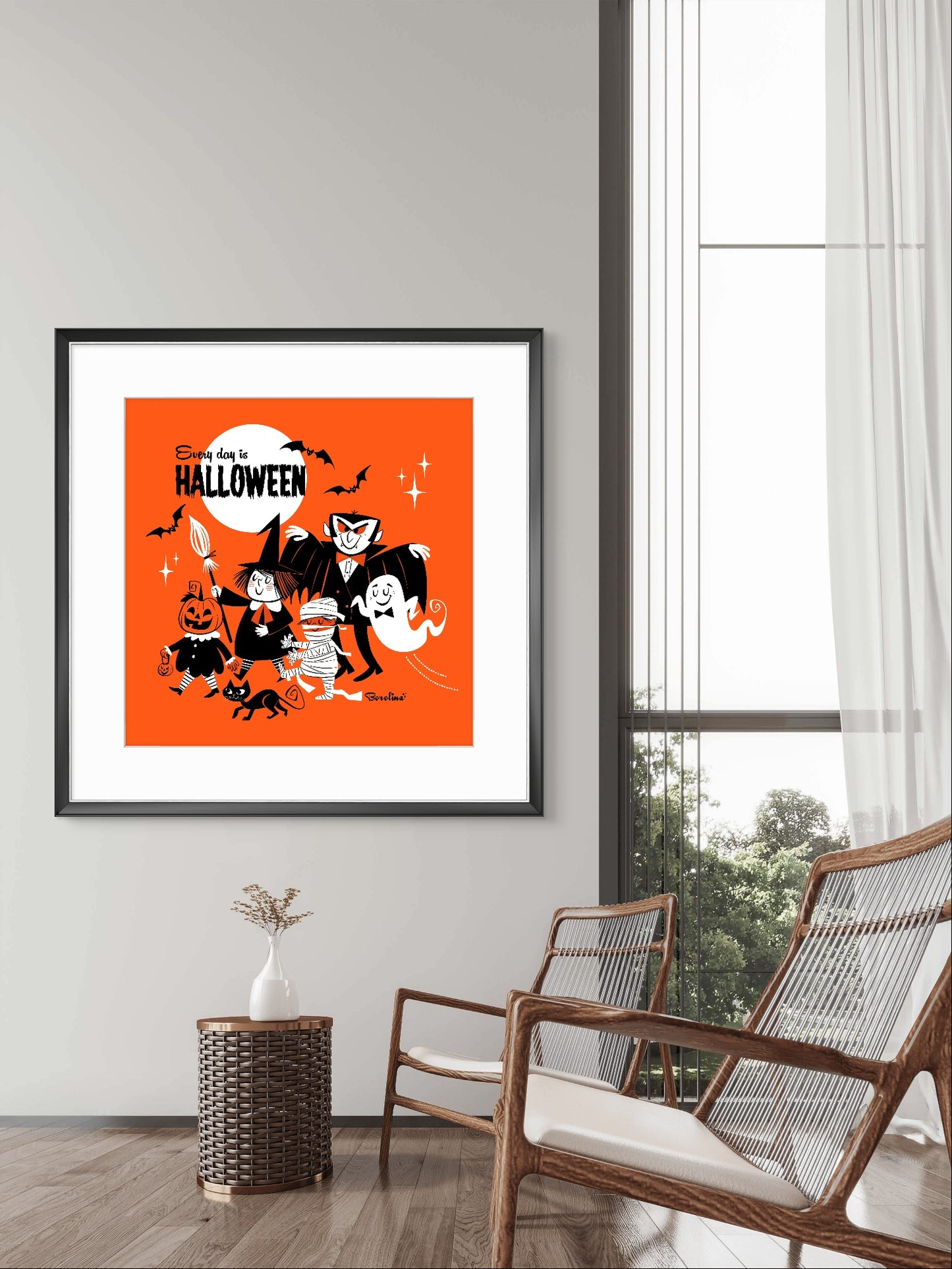 Halloween Parade, square art print