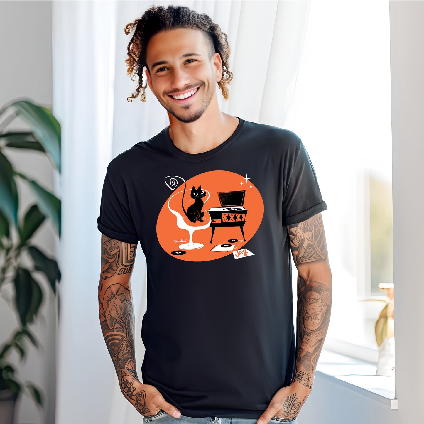 JAZZ CAT retro unisex t-shirt