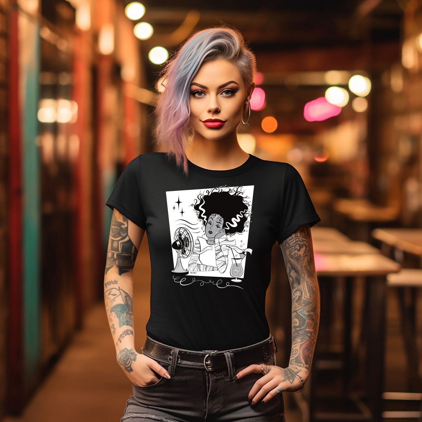 Classic Spooky Bride, black t-shirt