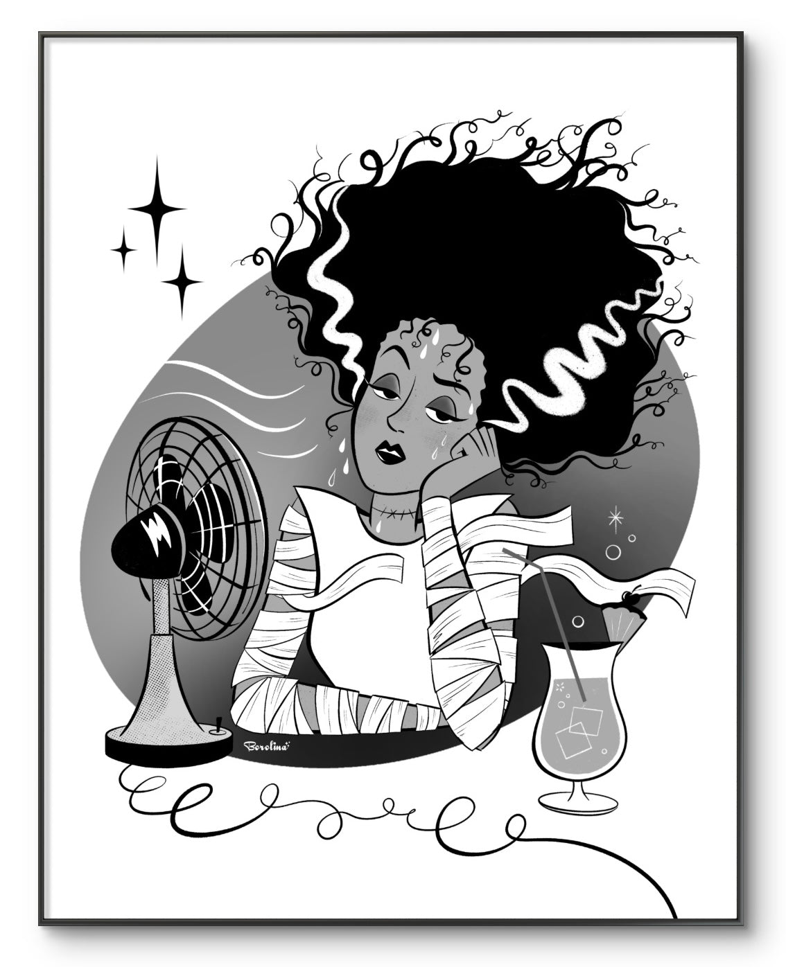Classic Spooky Bride, rectangular poster