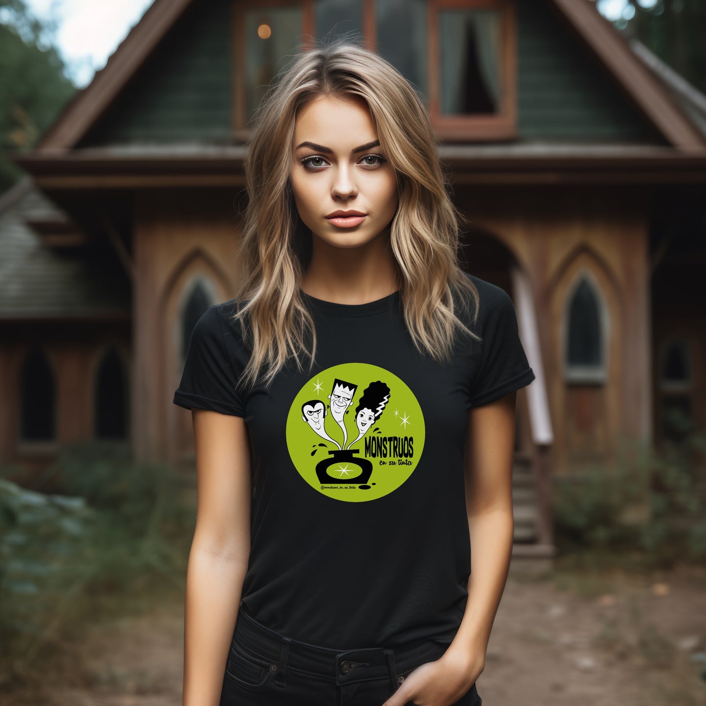 Monstruos en su Tinta, black t-shirt