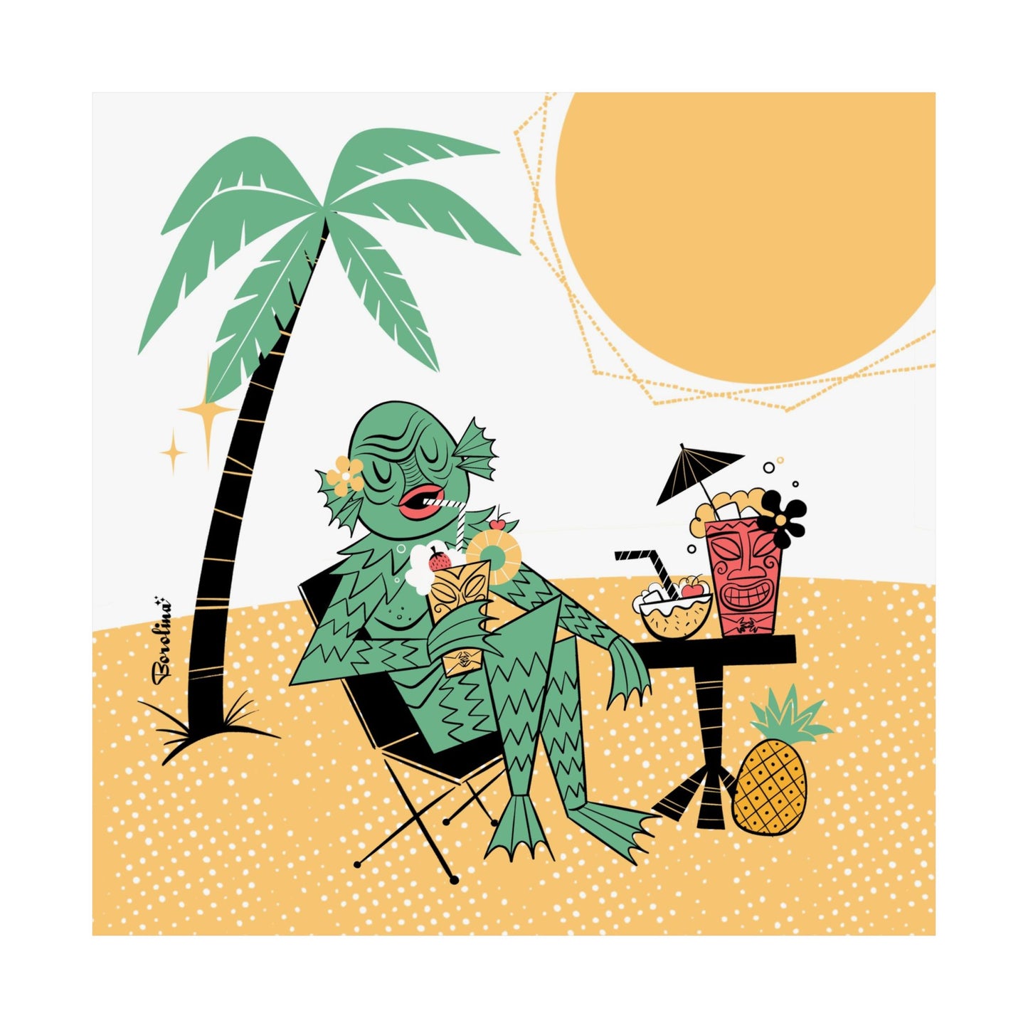Tiki Creature Print
