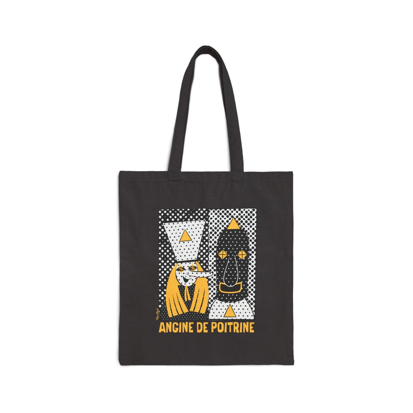 Angine de Poitrine; Tote Bag in natural or black