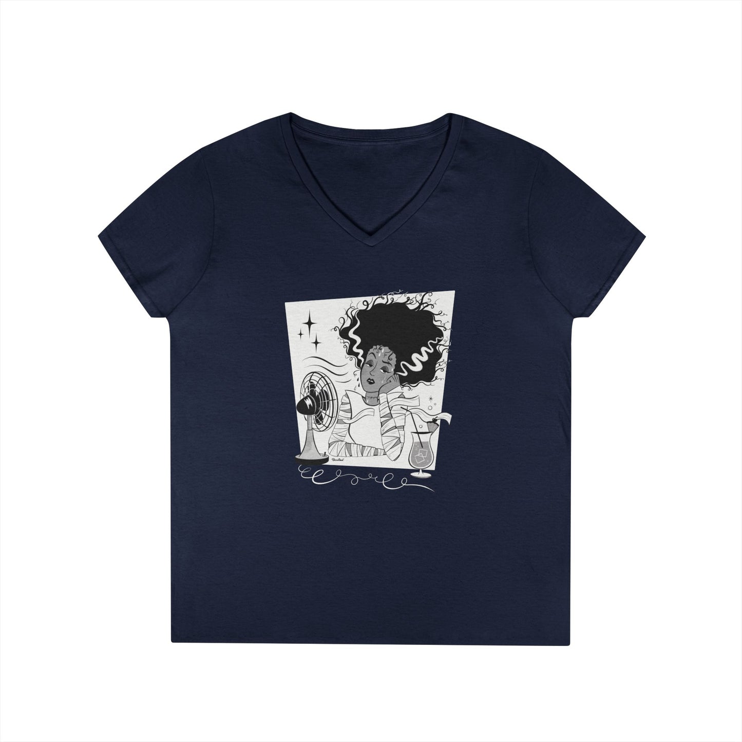 Classic Spooky Bride, V Neck t-shirt