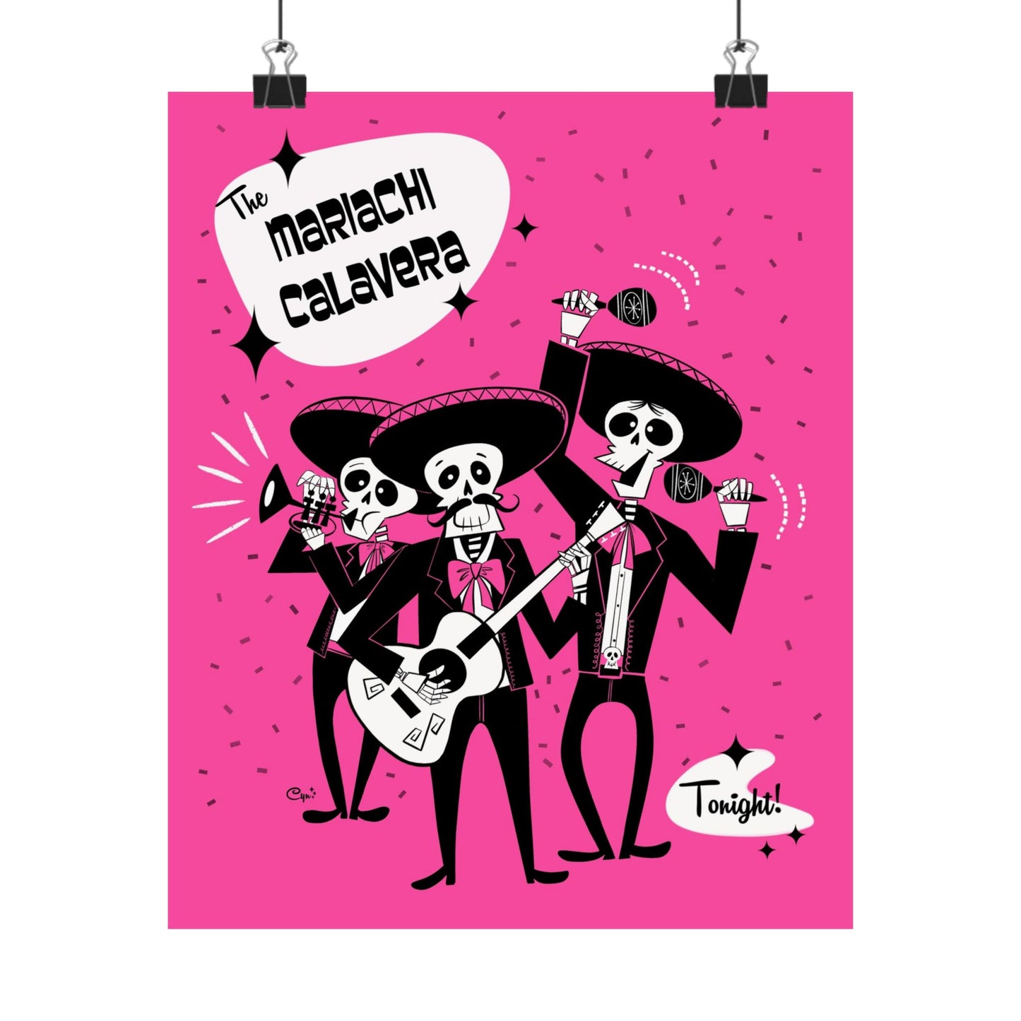 Mariachi Calaveras, rectangular poster