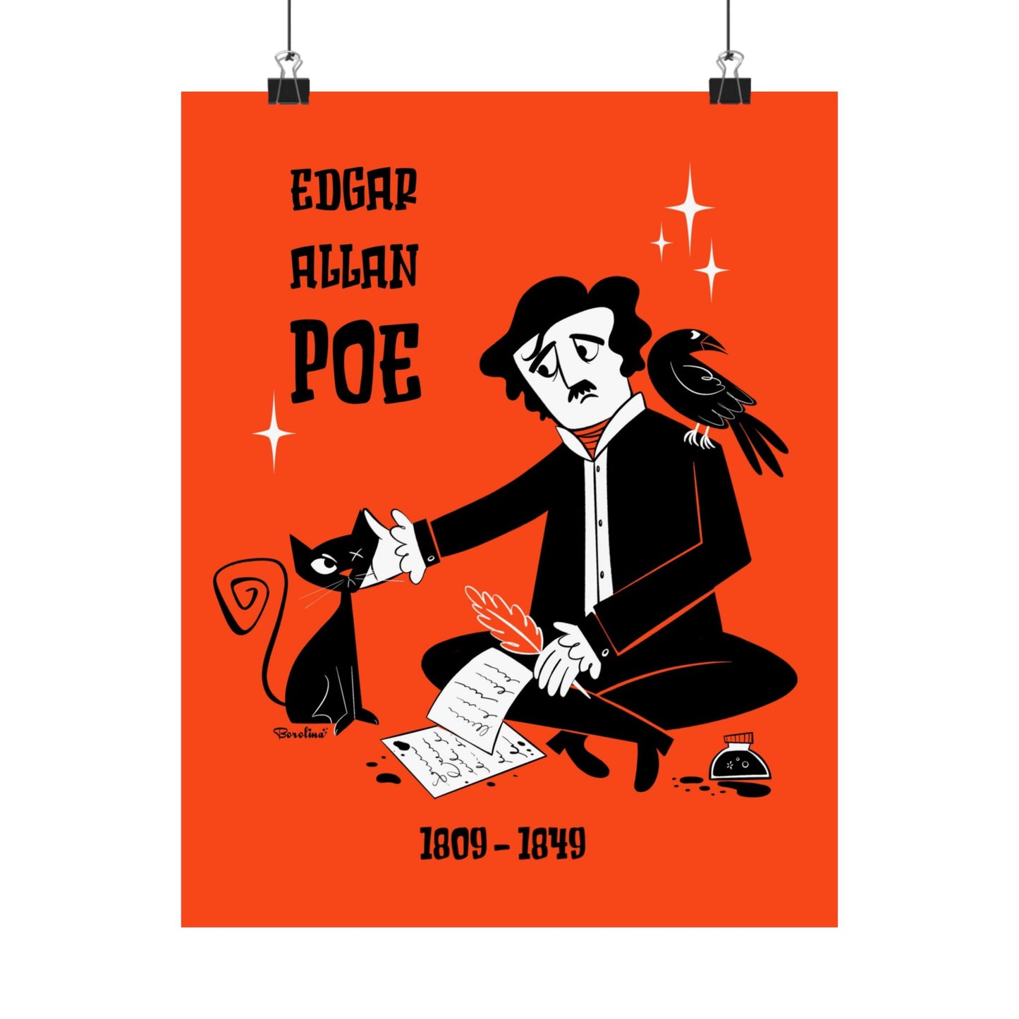 Edgar Allan Poe; rectangular art print