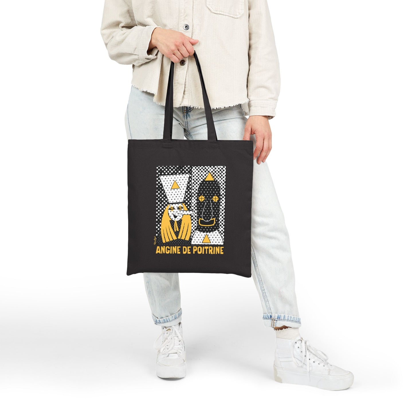 Angine de Poitrine; Tote Bag in natural or black
