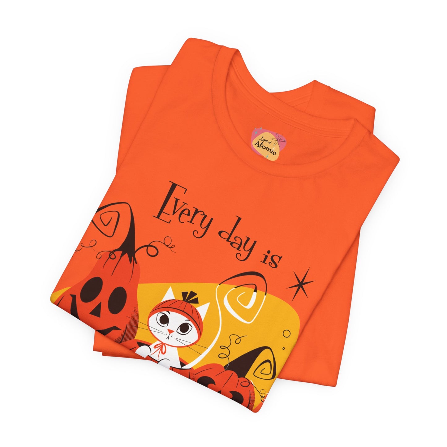 Cat and Pumpkins, unisex t-shirt