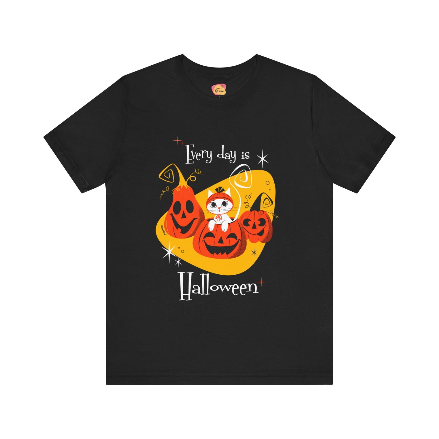 Cat and Pumpkins, Unisex T-shirt